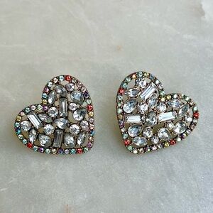 Baublebar Heart-Shaped Multicolor Crystal Earrings